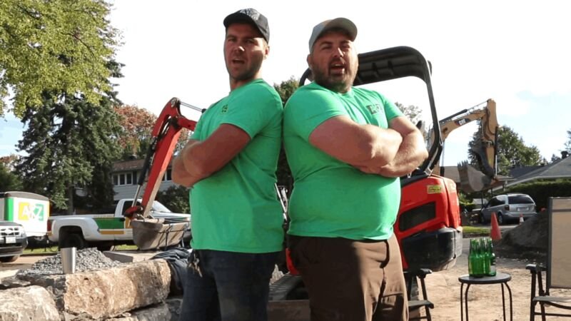 Adam and Zack Askew on a job site